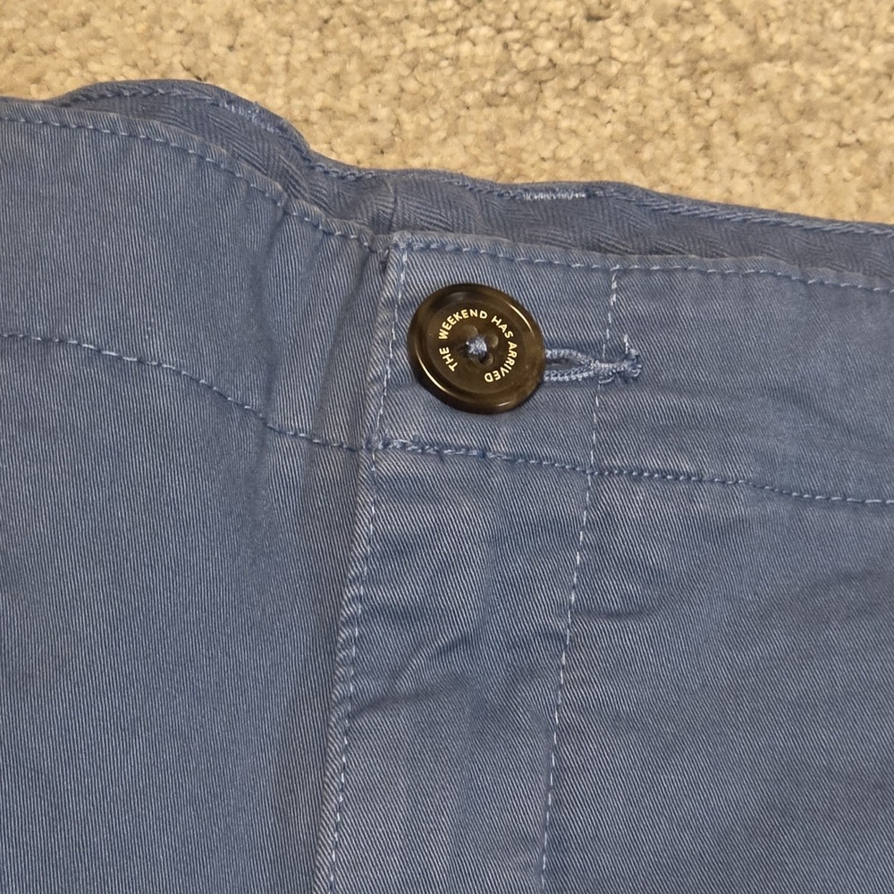 Chubbies Chino Shorts Men's Blue Khaki Flat Front 5.5" Inseam Casual Size 35 - Picture 2 of 10